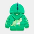 thumbnail image 2 of Mercatoo Kids Toddler Baby Girls Boys Autumn Winter Dinosaur Cartoon Print Cotton Hooded Long Sleeve Jacket Coat Sweatshirt Kids, 2 of 4