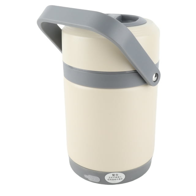 Electric Lunch Box,2L Stainless Steel Portable Electric Food Warmer Bucket Thermal Heat Preservation Pot Thermal Lunch Container for Travel Dorm Office Work