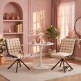 thumbnail image 6 of Set of 2 Modern Velvet Dining Chairs, Puffy Bubble Backrest Accent Chairs, 6 of 10