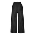 thumbnail image 6 of Wycnly Womens Flare Pants Womens Flared Pants Evening Party Elegant High Waist Wide Leg Palazzo Pants Casual Solid Cotton Linen Flare Pants Trousers for Ladies Fall, 6 of 6