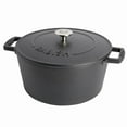thumbnail image 1 of Babish Round Enamel Cast Iron Dutch Oven w/Lid, 6-Quart, Matte Black, 1 of 2