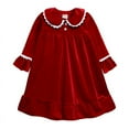 thumbnail image 1 of Pijamas de Navidad para niños pequeños, camisas de manga larga y pantalones de color rojo liso, traje de regalo para el primer Festival de Navidad, ropa de dormir de Navidad, 1 of 4