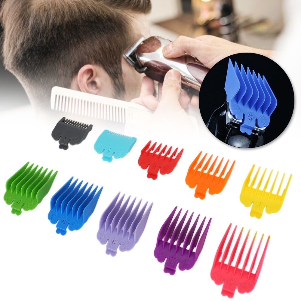 OTVIAP Haircut Accessory,10pcs Comb Guide Set Electric Hair Clipper Spare Parts Hairstyling Limit Combs Accessory,Hair Clipper Comb Guide