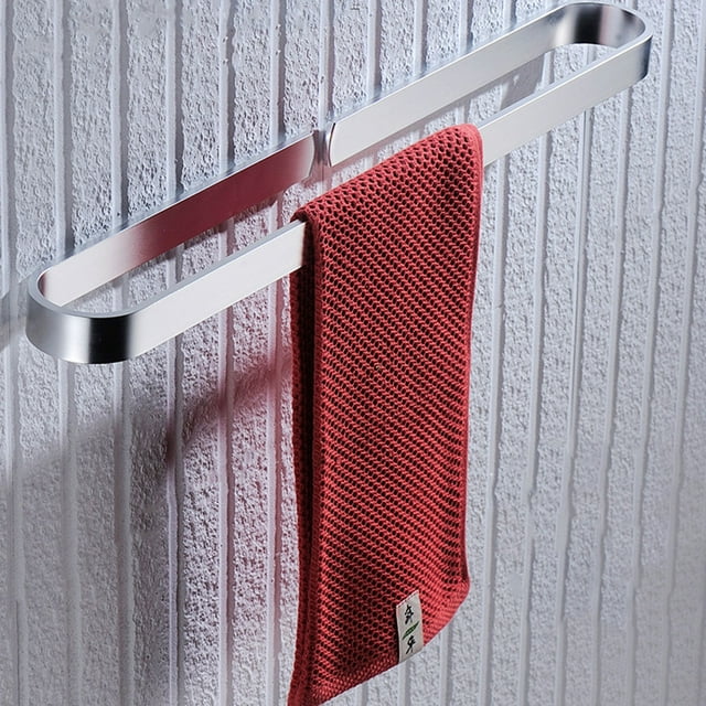maskred Durable Towel Rack Without Drilling Convenient Bath Towel Holder Functional black 300mm 1Set