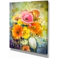 thumbnail image 2 of Gerbera Blanc Rose Rouge et Tulipes - Impression sur Toile Florale, 2 of 4