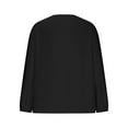 thumbnail image 5 of Taqqpue Mens Long Sleeve Linen Shirts Casual Solid Color Crew Neck Blouse Tops Lightweight Beach Loose Plus Size Tees for Men, 5 of 6