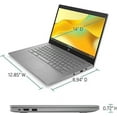 thumbnail image 5 of HP 2023 Newest Chromebook Laptop, 14 Inch Display, Intel Celeron N4120 Processor, 4GB RAM, 128GB Storage (64GB eMMC+64GB MSD Card), Intel UHD Graphics 600, WiFi, Bluetooth, Chrome OS, Modern Gray, 5 of 5
