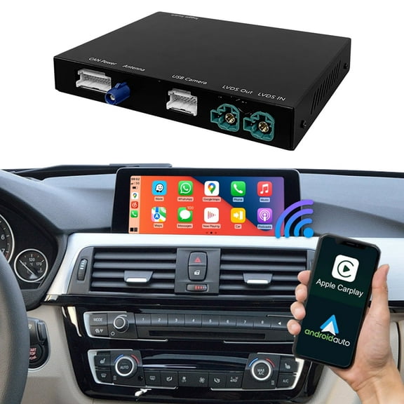 Wireless Carplay Wireless Android Auto for BMW 1/2/3/4 Series X1/X2/X3/X4/X5/X6 F20 F21 F22 F23 F30 F31 F32 F33 2011-2015 Year with NBT System Carplay Retrofit Kit Decoder