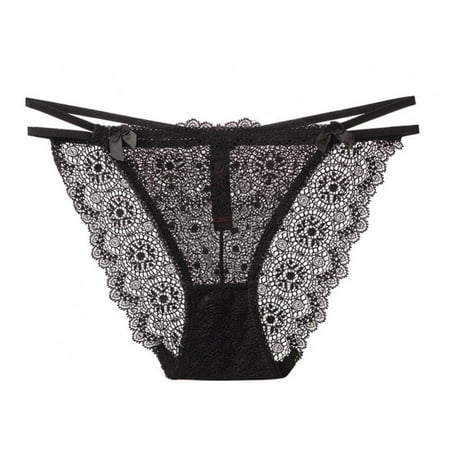 

Xmarks Women s Floral Thongs G-string Underwear Thong Lingerie Low-Rise Lace G-String Briefs Panties Strappy Panties Gift for Valentine