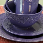 Elama Lilac Fields 16-Piece Dinnerware Set