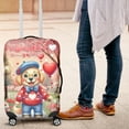 thumbnail image 4 of Happy Valentine’s Day Adorable Golden Retriever Puppy Holding Heart Balloon Travel Luggage Cover Goldens Dog Lover Gifts Idea Suitcase Dust Protective Decor - 00030, 4 of 5