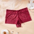 thumbnail image 2 of LNWUY Women's Underwear Regular Thin Lace Breathable Boyshort Panties Cheeky Panty for Ladies Red XXL, 2 of 3