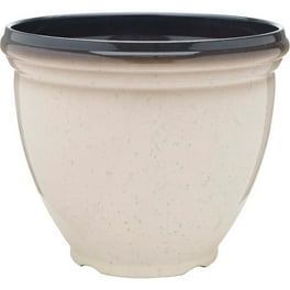 Southern Patio Heritage 15 In. Dia. x 12 In. H. Monaco Blue Resin Planter Southern Patio Heritage 15 In. Dia. x 12 In. H. Monaco Blue Resin Planter