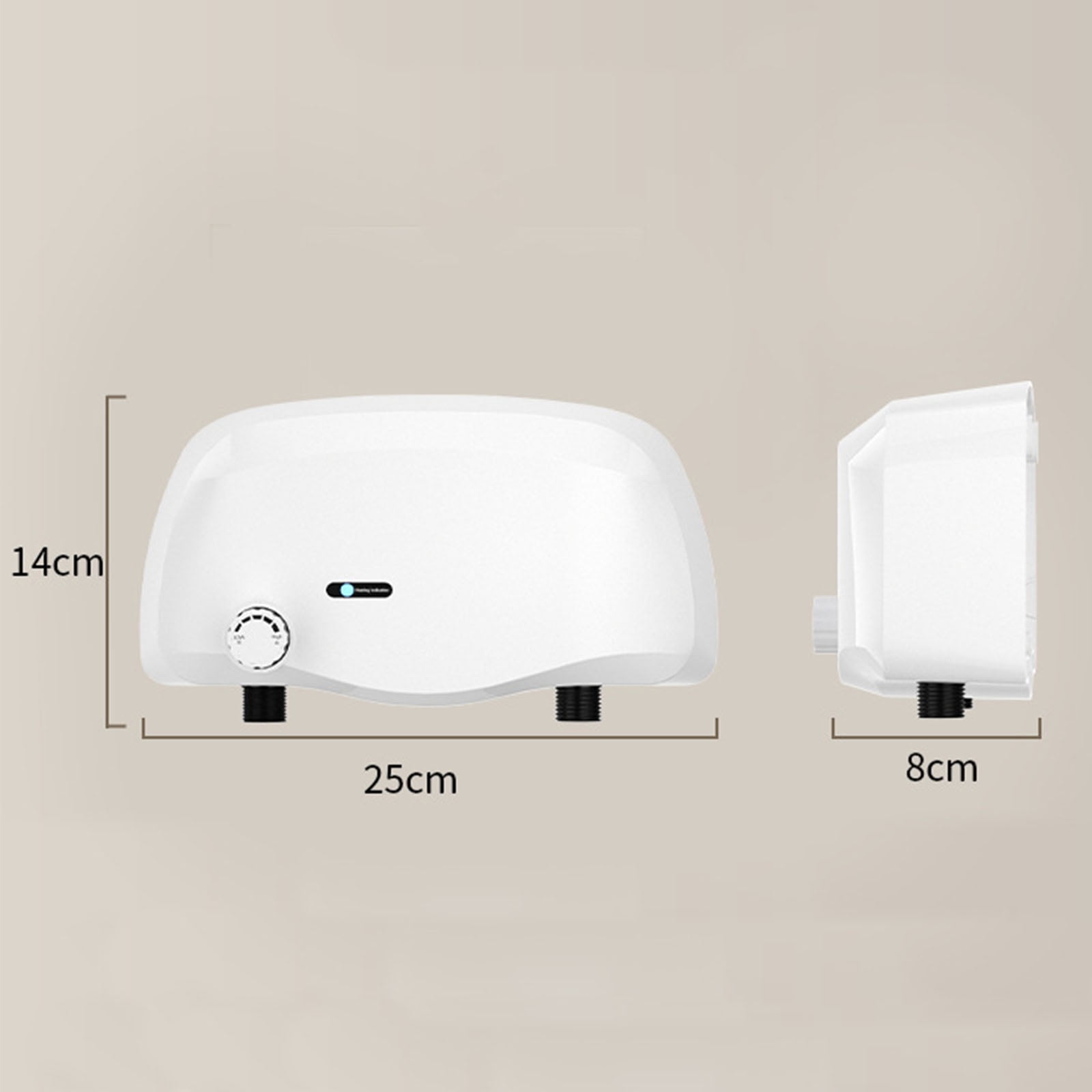 Electric Tankless Water Heater Shower Head Set, 3500W Instant Hot Water Heater with Faucet and Handheld Shower Head, Easy Installation Fast Heating Mini Water Heater for Home Kitchen Bathroom