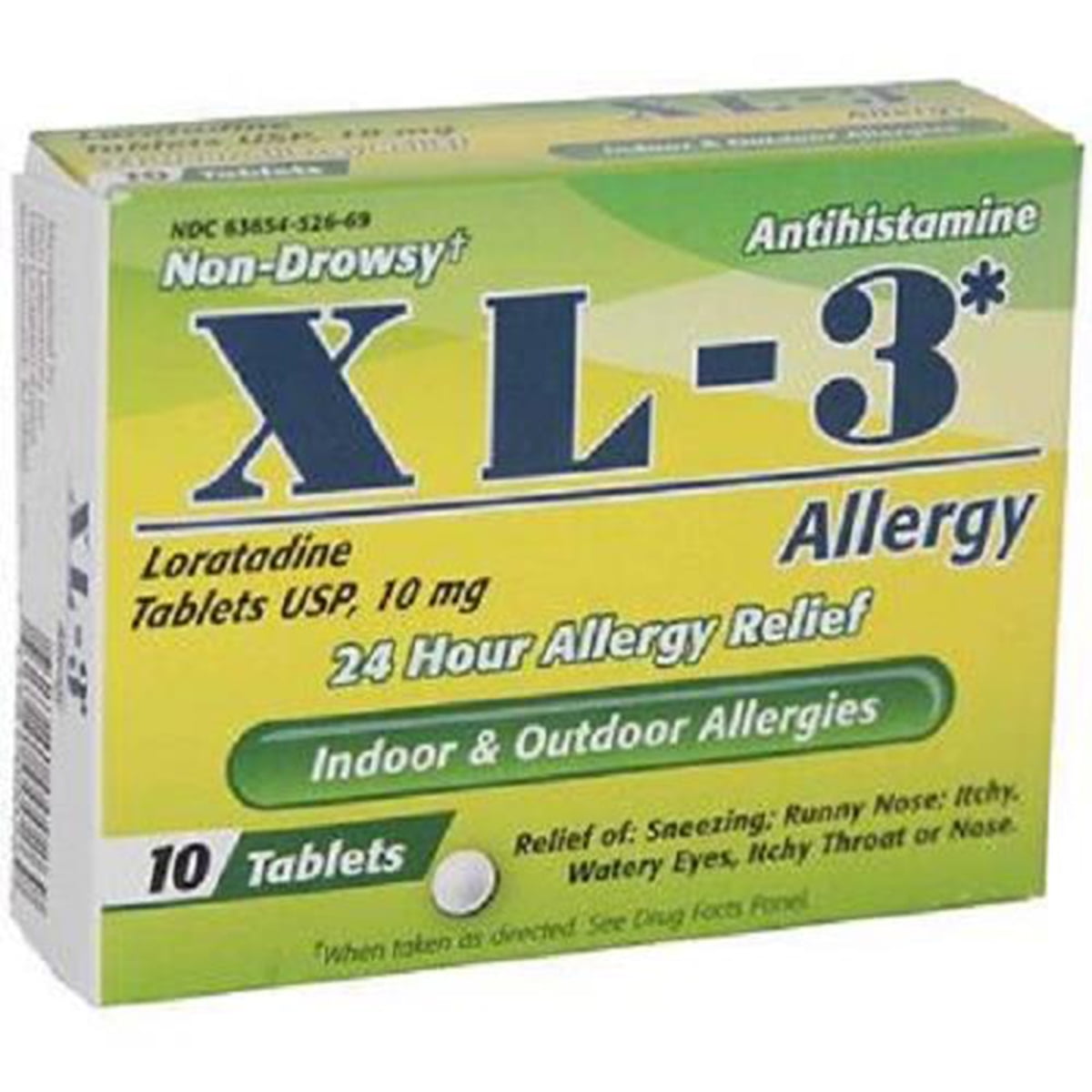 XL3* ALLERGY 24 HOUR NON DROWSY ALLERGY RELIEF 10 tabs