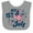 Heather and White, variant on Inktastic My 1st 4th of July with Striped Stars Boys or Girls Baby Bib