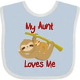 thumbnail image 3 of Inktastic My Aunt Loves Me Sloth Boys or Girls Baby Bib, 3 of 4