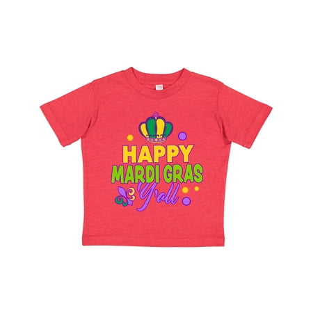 

Inktastic Happy Mardi Gras Y all with Crown Gift Toddler Boy or Toddler Girl T-Shirt