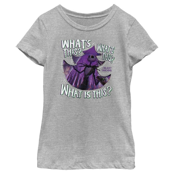 Girl's The Nightmare Before Christmas Jack Skellington What's This? Graphic Tee Athletic Heather Medium
