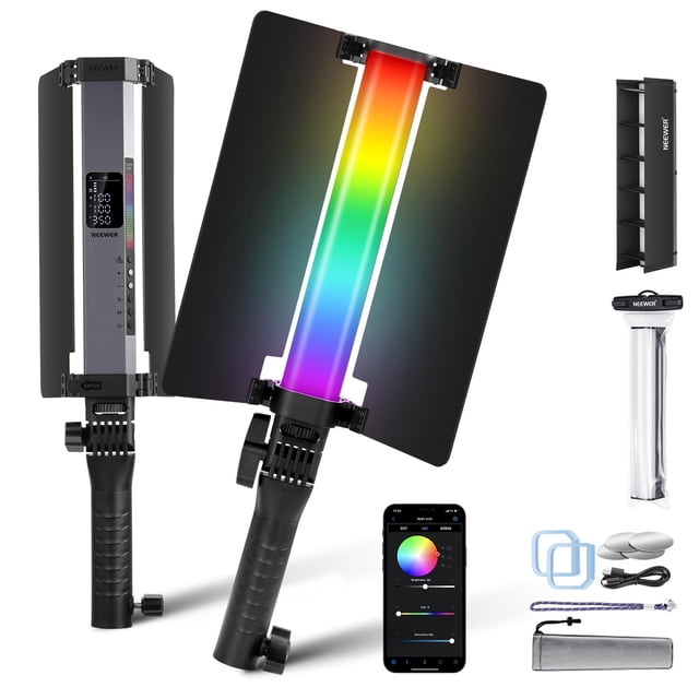 Tubo de luz LED Neewer RGB1 con Barndoor 3200K-5600K