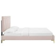 thumbnail image 3 of Modway Kendall Performance Velvet Queen Bed in Pink, 3 of 10