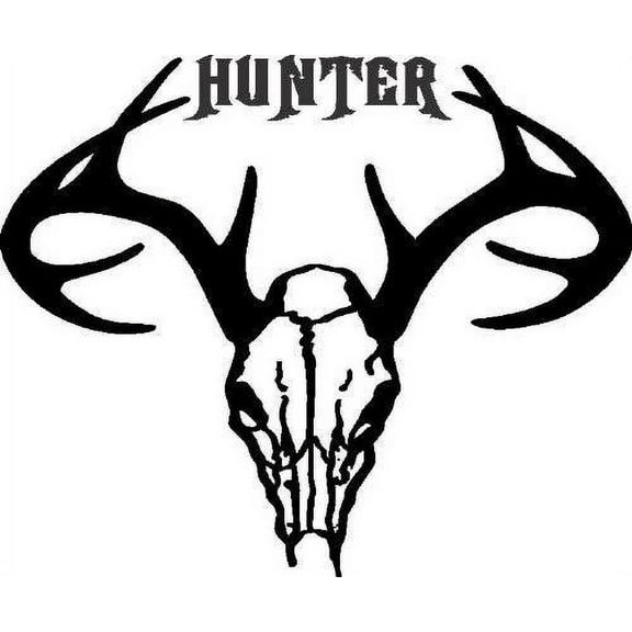 Outdoor Wild Deer Antler Hunter Graphic Art Picture Animal Hunting Home Decor Bedroom Sticker - Vinyl Wall Decal 10X10