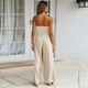 thumbnail image 4 of Monos Mameluco Pantalones Rectos Hombros Descubiertos Pierna Ancha Para Fiesta De Verano Señoras S S Magideal Monos, 4 of 7