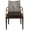 Brown White Wash/Brown Legs/Dark Brown Cushion, variant on SAFAVIEH Gianni Arm Chair Brown/Black