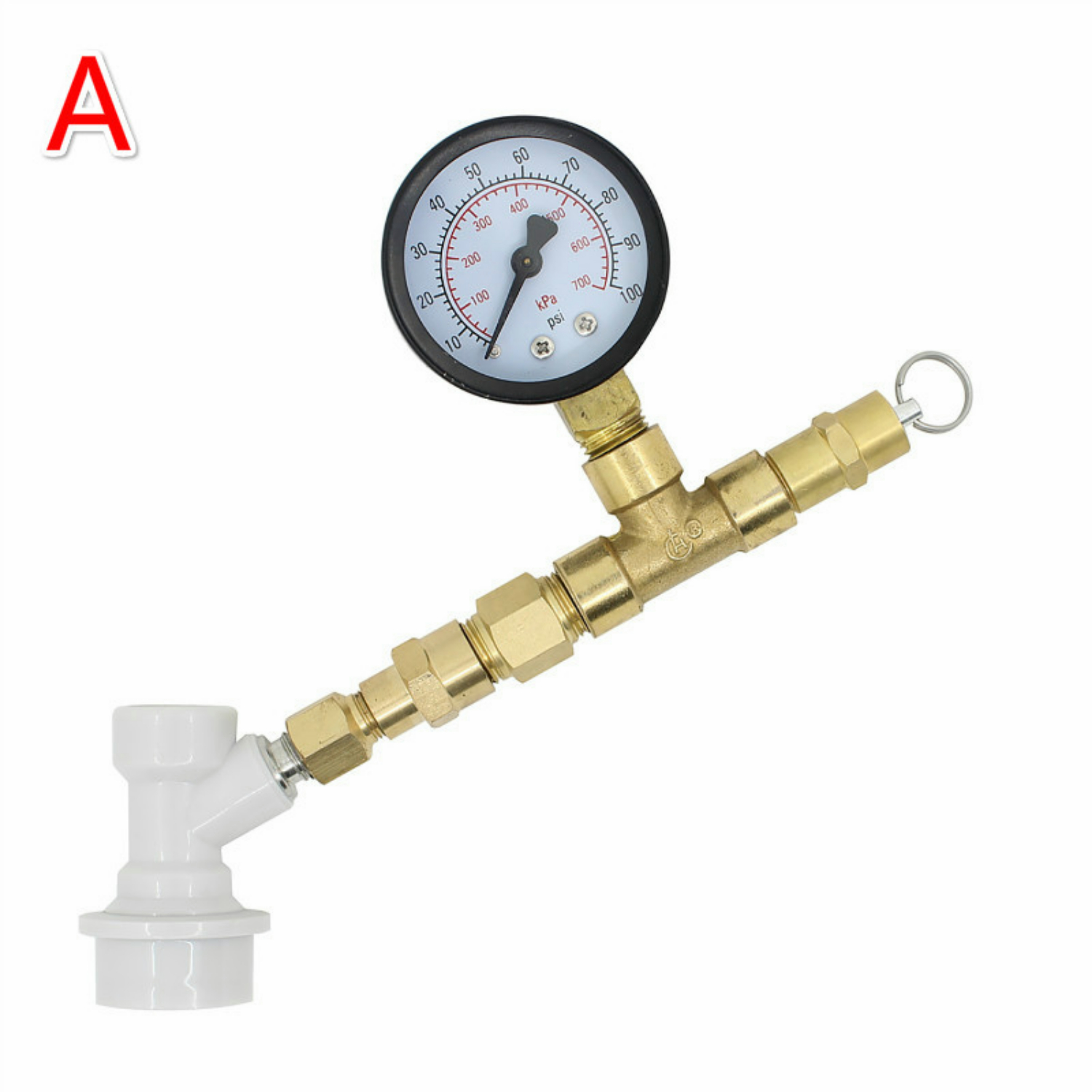 Homebrew Adjustable Pressure Relief Valve with Guage For Home Brew 0