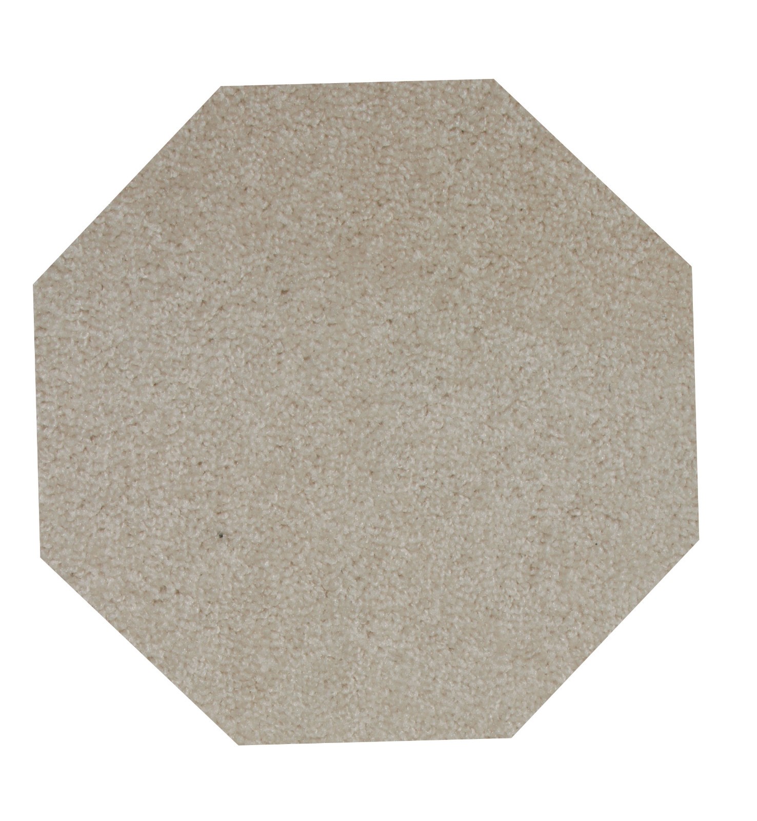 Home Queen Solid Color Octagon Shape Off White 10' Octagon Area Rug