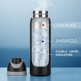 thumbnail image 4 of 32 oz Insulated  Stainless  Water Bottle with lid straw,  Double-wall vacuum insulation Leakproof, Protective  Base,   for travel, camping, gym,  (Black), 4 of 7
