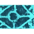 thumbnail image 1 of Ahgly Company Indoor Rectangle Abstract Turquoise Blue Modern Area Rugs, 4' x 6', 1 of 4