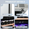 thumbnail image 2 of Auseo 15" Wine Cooler, Freestanding Beverage Refrigerator, 28 Bottle, Stainless Steel, Double Tempered, Glass Door, 2 of 7
