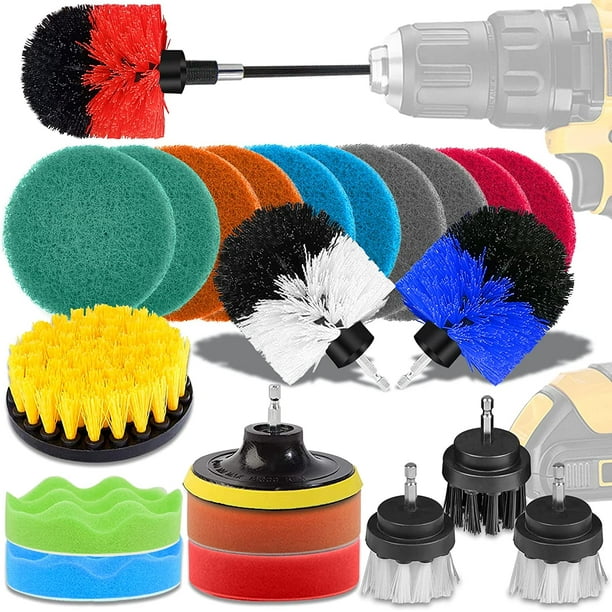 Drillbrush Kitchen and Dishwashing Power Brush Kit Small and Large