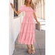thumbnail image 5 of Vestido midi PRETTYGARDEN para mujer, estampado floral, línea A, rosa, 5 of 7