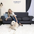thumbnail image 3 of Subrtex Textured Grid Stretch Sofa Cover Couch Slipcover with Separate Cushion Cover(Gray, Sofa), 3 of 7