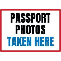 Passport Photos Taken Here Funny Tin Sign Bar Pub Garage Diner Cafe Home Wall Decor Art 8" x 12"