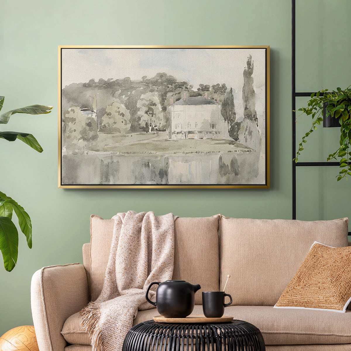 Vintage Landscape-CCCLXVI By Wexford Home Framed in Gold Wood Gallery Wrapped Canvas 17 in. x 25 in.