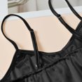 thumbnail image 3 of Women's Sexy Satin Bustier Boned Spaghetti Straps Corset Sleeveless Slim Crop Top Night Party Going Out Outfits, 3 of 7