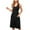 Black Dress, variant on Htigea Women's Summer Dress Sleeveless V-Neck Button Trim Dress Casual Knee Length Flowy Sundress with Pockets Black,XL