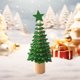 thumbnail image 4 of pstuiky Árbol de Navidad para el hogar pequeños adornos de escritorio pentagramas de madera árboles de Navidad regalos de Navidad., 4 of 6