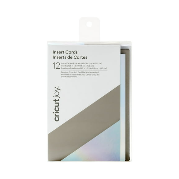 Cricut Joyâ„¢ Insert Cards, Gray/Silver Holographic - A6, 4.25" x 6.25"