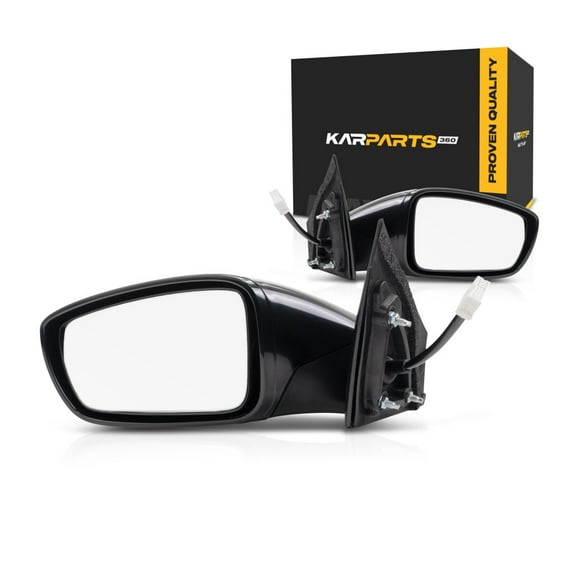 KarParts360 For Hyundai Sonata 2011 2012 2013 2014 Door Mirror Driver And Passenger Side | Pair | Power Heated Manual Folding Paintable | HY1320166, HY1321166 | 876103Q010, 876203Q010, 321-5402R3EBH1