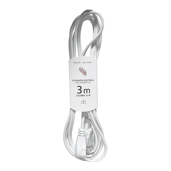 Extensión Eléctrica Iusa 3 M Blanco 619339