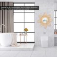 thumbnail image 4 of Miroir de maquillage décoratif innovant en rotin, style rétro, pour salle de bain, à suspendre au mur, motif fleur, 4 of 4