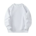 thumbnail image 4 of Splozh Toddler Crewneck Sweatshirt Toddler Baby Boy Sweatshirt Crewneck Pullover Tops Little Kids Warm Sweatshirts Fall Winter Fashion Clothes,White,4-5 Years, 4 of 4