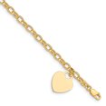 thumbnail image 1 of 14K Yellow Gold Heart Charm Bracelet, 1 of 2
