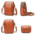 thumbnail image 5 of Uinagy Women's Soft Leather Crossbody Mini Vertical Mobile Phone Bag, 5 of 8