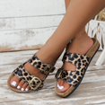 thumbnail image 6 of IUJSOY Womens Sandals Slippers for Women Cork Footbed Double Buckle Leopard Print Shoes Slides, 6 of 9