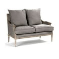 thumbnail image 4 of Zentique B007-2 E272 A048 Louis Grey Linen Settee, 51 x 34.75 x 27 in., 4 of 5